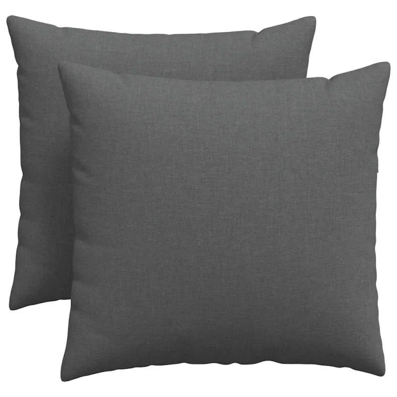 Sofa Pagalvės 2 pcs Tamsiai pilka 50 x 50 cm audinys