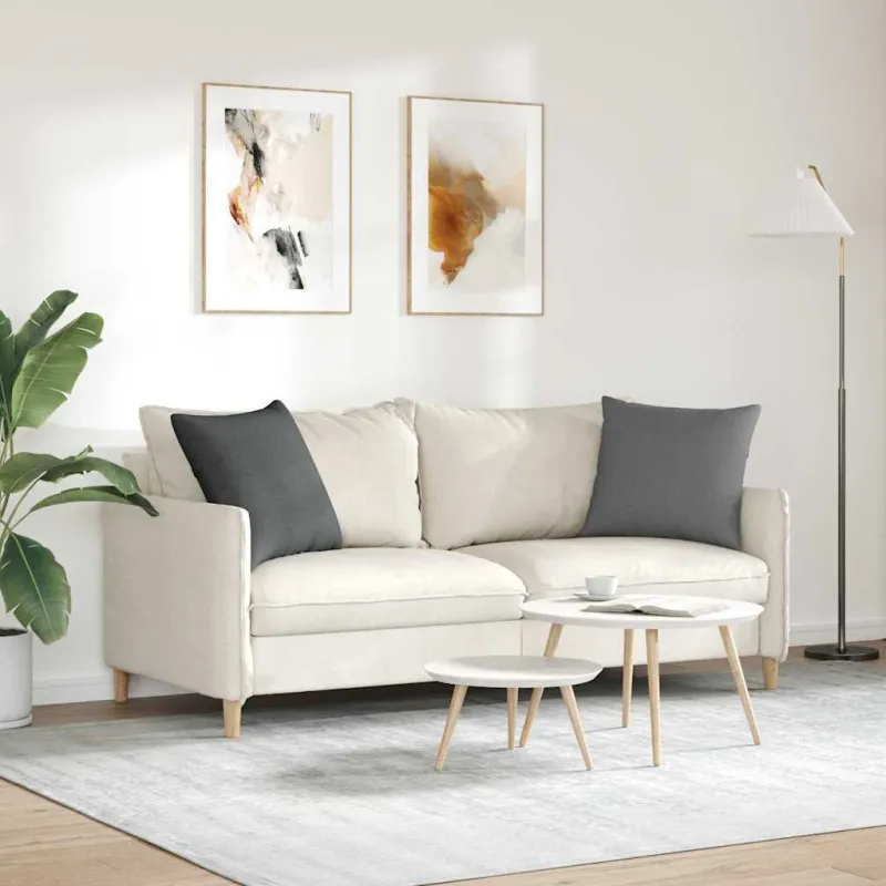 Sofa Pagalvės 2 pcs Tamsiai pilka 50 x 50 cm audinys