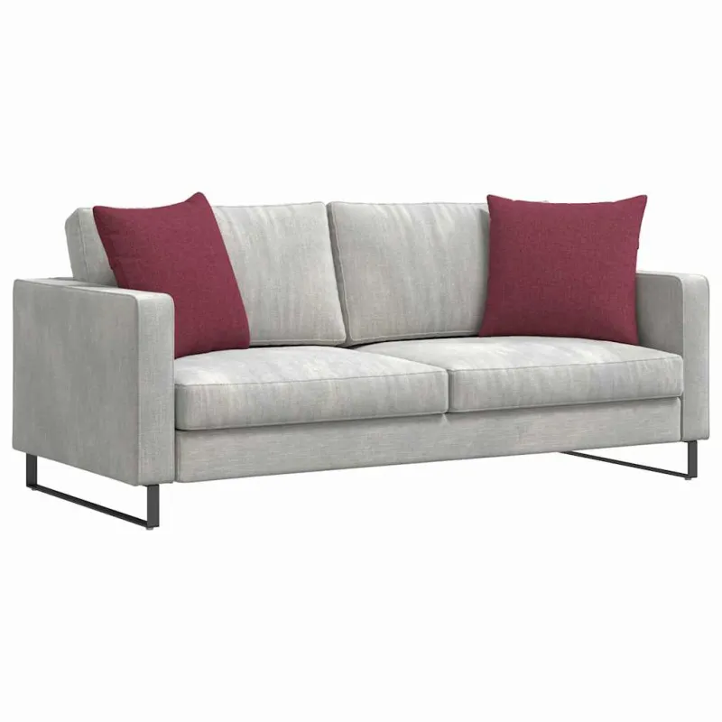 Sofa Pagalvės 2 pcs Vyno raudona 50 x 50 cm audinys