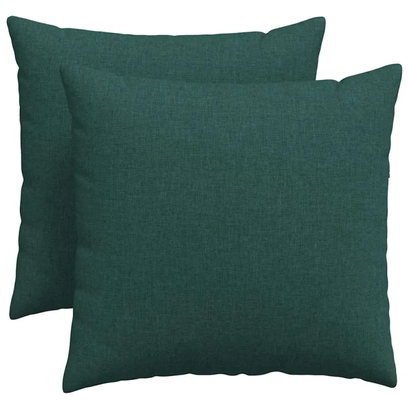 Sofa Pagalvės 2 pcs Tamsiai žalia 50 x 50 cm audinys