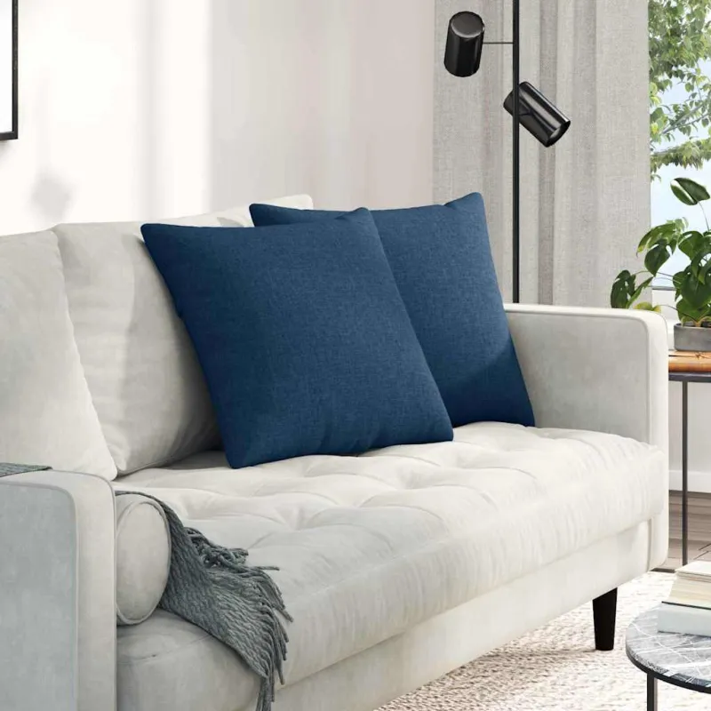 Sofa Pagalvės 2 pcs Mėlyna 50 x 50 cm audinys