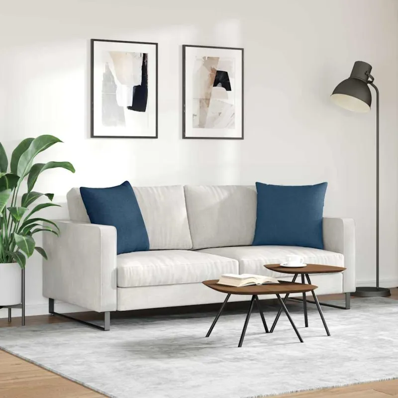 Sofa Pagalvės 2 pcs Mėlyna 50 x 50 cm audinys