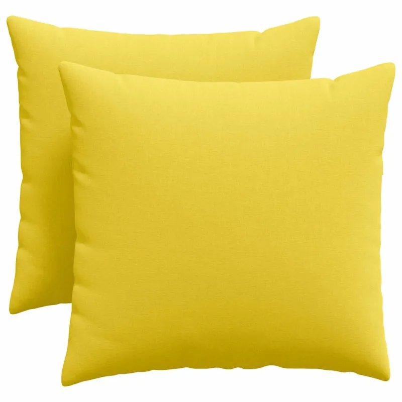 Sofa Pagalvės 2 pcs Šviesi geltona 50 x 50 cm audinys