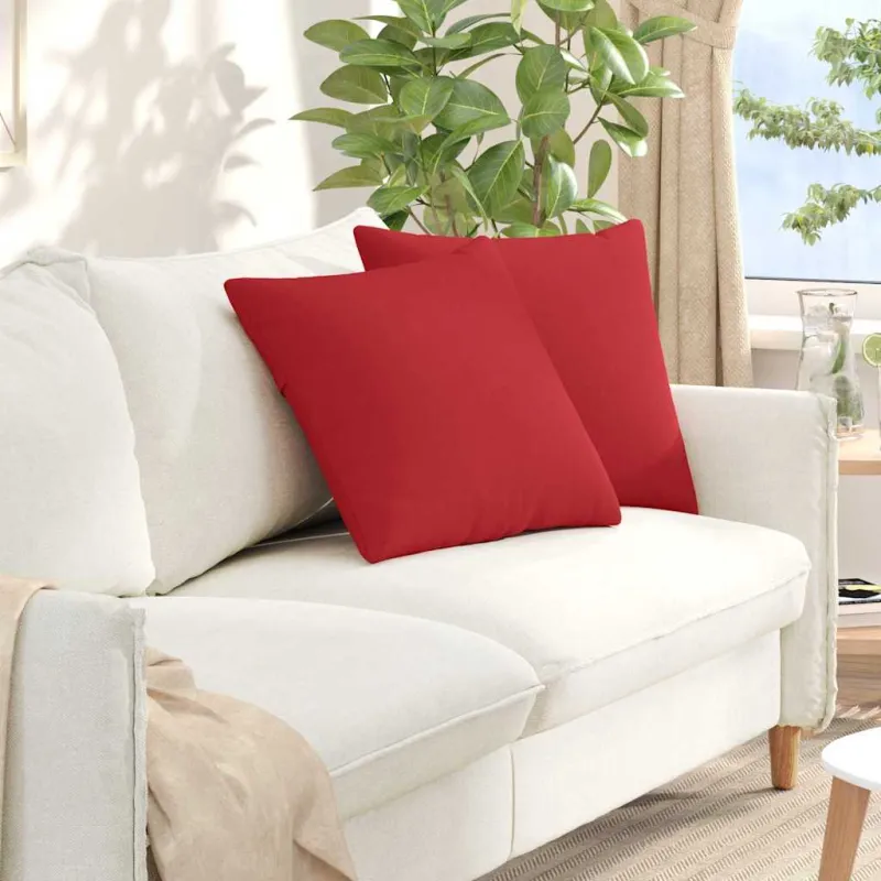 Sofa Pagalvės 2 pcs Raudona 50 x 50 cm audinys