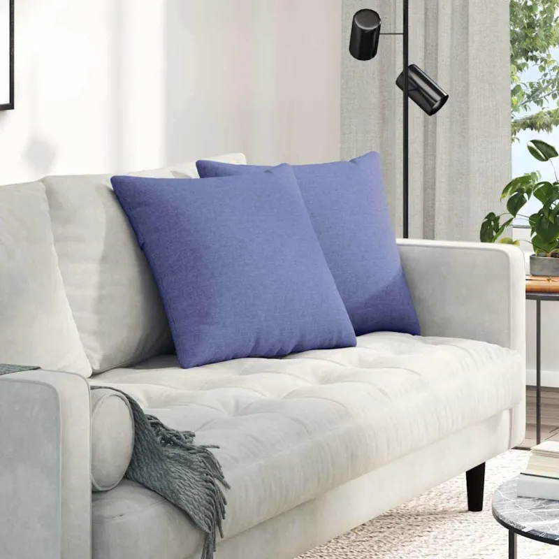 Sofa Pagalvės 2 pcs Džinsinės mėlynos 50 x 50 cm audinys