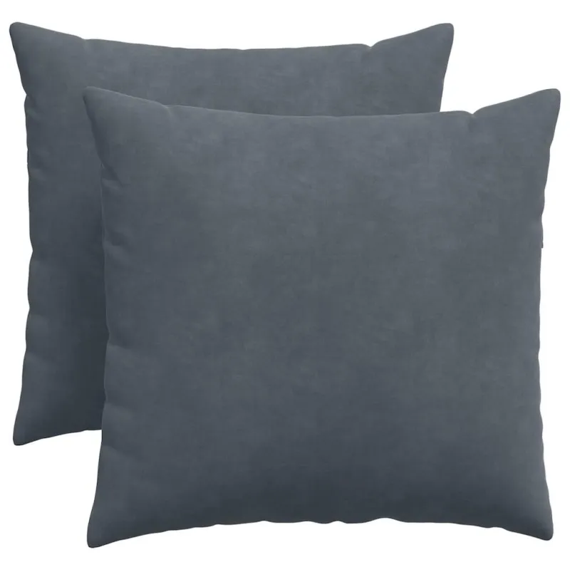 Sofa Pagalvės 2 pcs Tamsiai pilka 50 x 50 cm Kordūrinis audinys