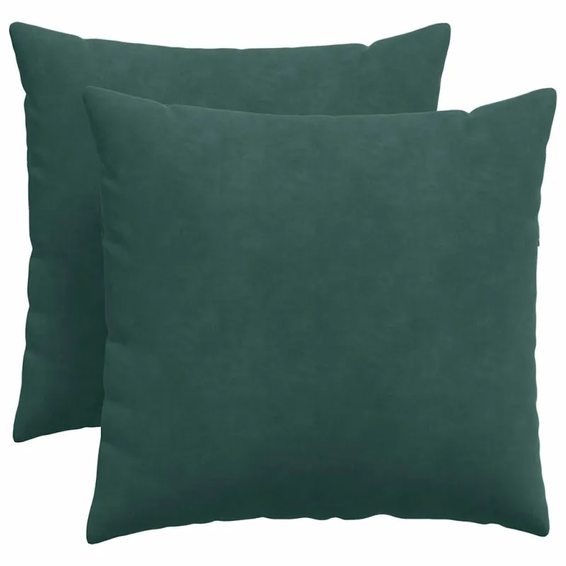 Sofa Pagalvės 2 pcs Tamsiai žalia 50 x 50 cm Kordūrinis audinys