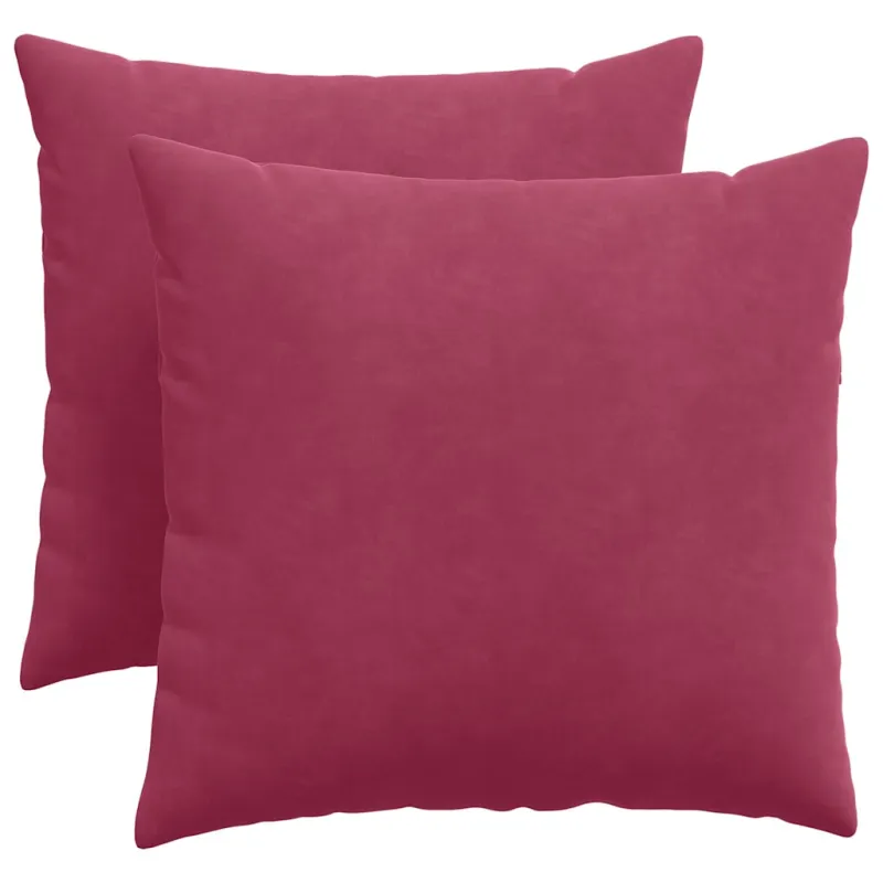 Sofa Pagalvės 2 pcs Vyno raudona 50 x 50 cm Kordūrinis audinys