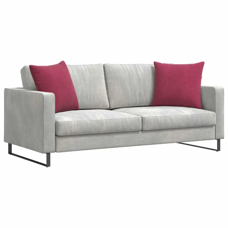 Sofa Pagalvės 2 pcs Vyno raudona 50 x 50 cm Kordūrinis audinys