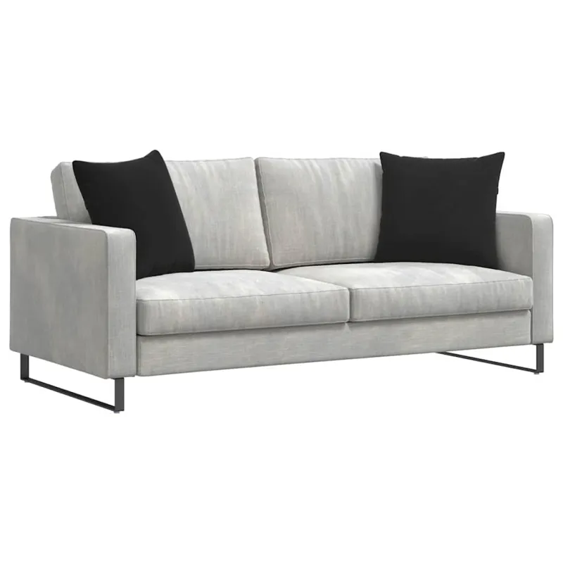 Sofa Pagalvės 2 pcs Juoda 50 x 50 cm Kordūrinis audinys