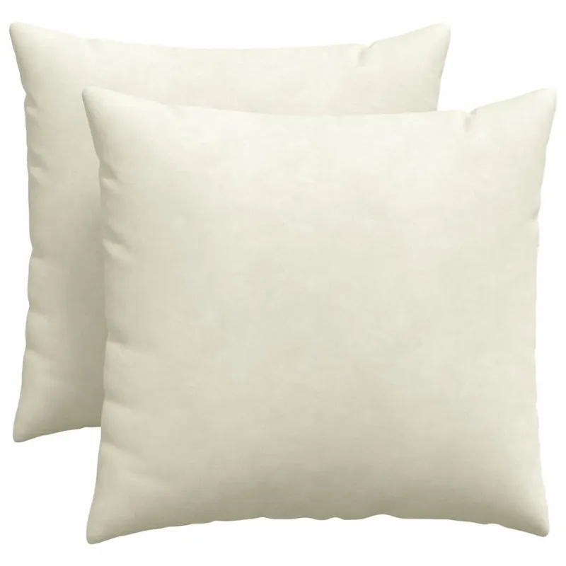 Sofa Pagalvės 2 pcs Kreminė 50 x 50 cm Kordūrinis audinys