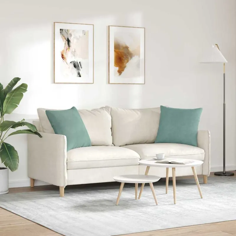 Sofa Pagalvės 2 pcs Jūrinė žalia 50 x 50 cm Kordūrinis audinys