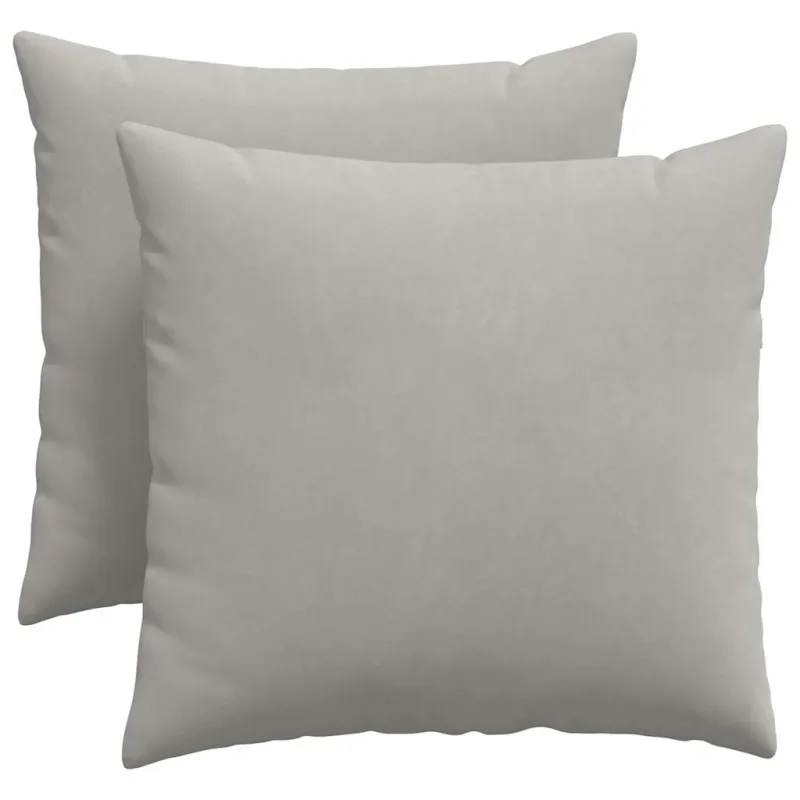 Sofa Pagalvės 2 pcs Šviesiai pilka 50 x 50 cm audinys