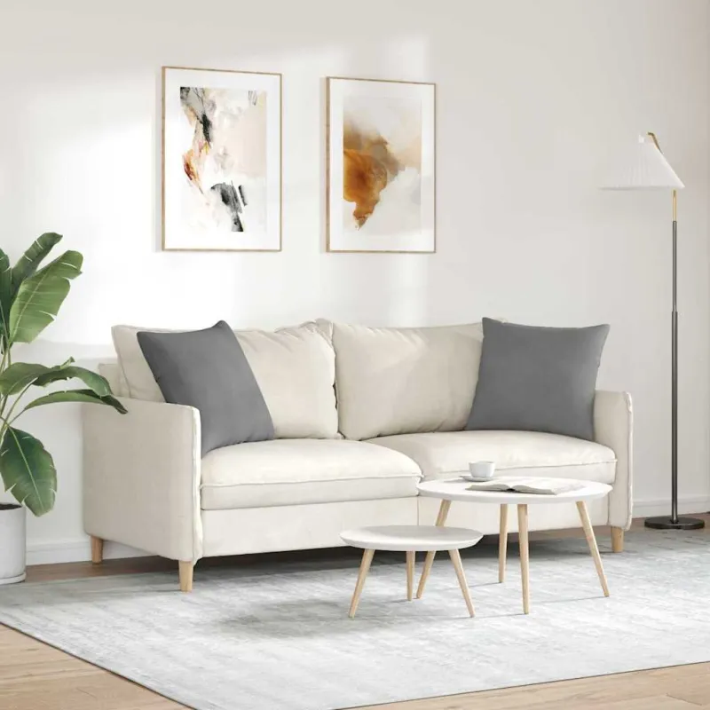 Sofa Pagalvės 2 pcs Tamsiai pilka 50 x 50 cm audinys