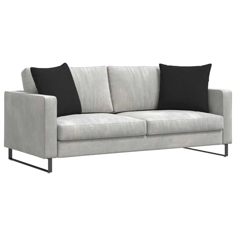 Sofa Pagalvės 2 pcs Juoda 50 x 50 cm audinys