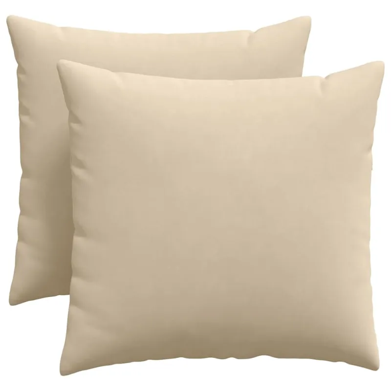 Sofa Pagalvės 2 pcs Kreminė 50 x 50 cm audinys