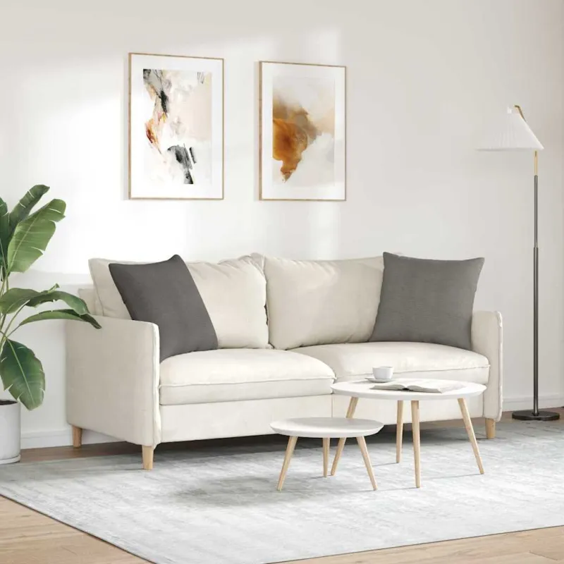 Sofa Pagalvės 2 pcs Šviesiai pilka 50 x 50 cm