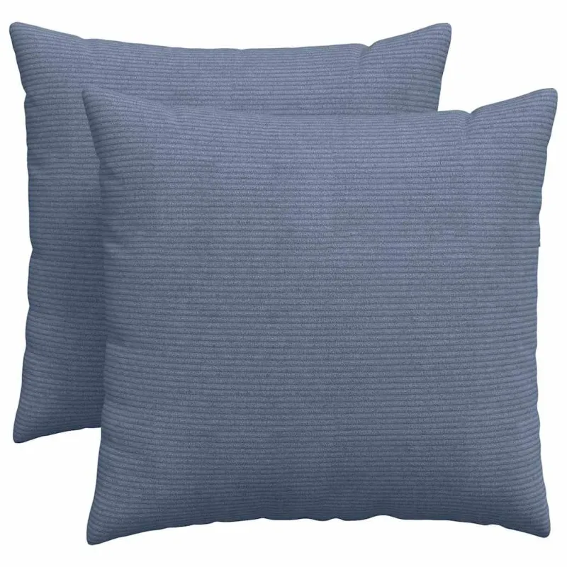 Sofa Pagalvės 2 pcs Mėlyna 50 x 50 cm Kordūrinis audinys