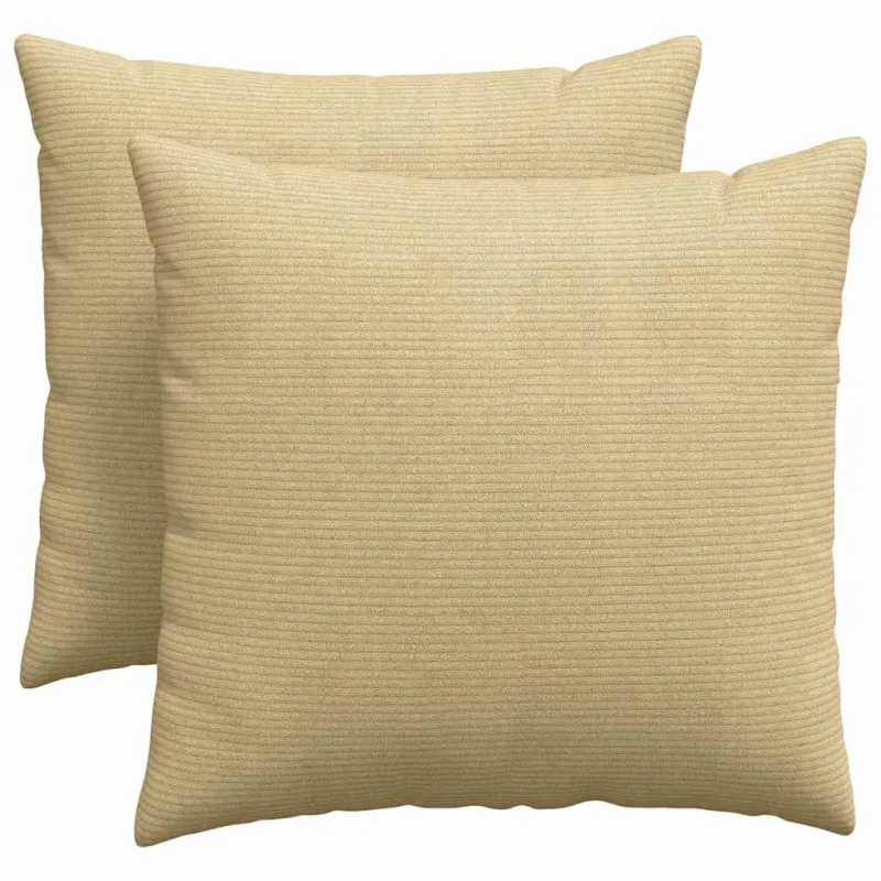 Sofa Pagalvės 2 pcs Pilkai žalia 50 x 50 cm Kordūrinis audinys