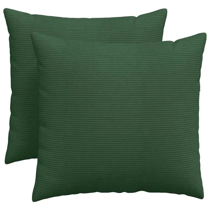 Sofa Pagalvės 2 pcs Tamsiai žalia 50 x 50 cm Kordūrinis audinys