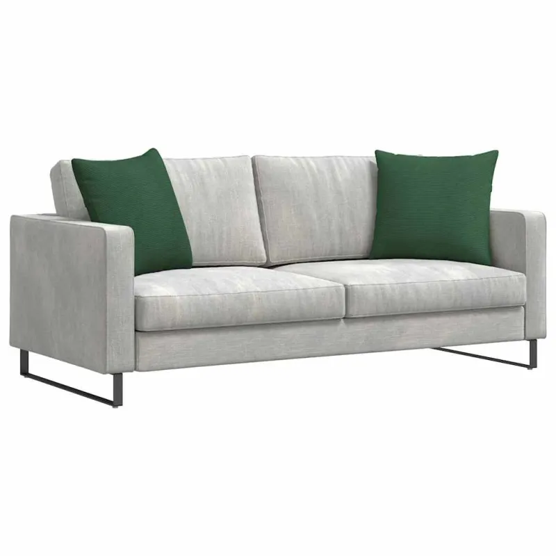 Sofa Pagalvės 2 pcs Tamsiai žalia 50 x 50 cm Kordūrinis audinys