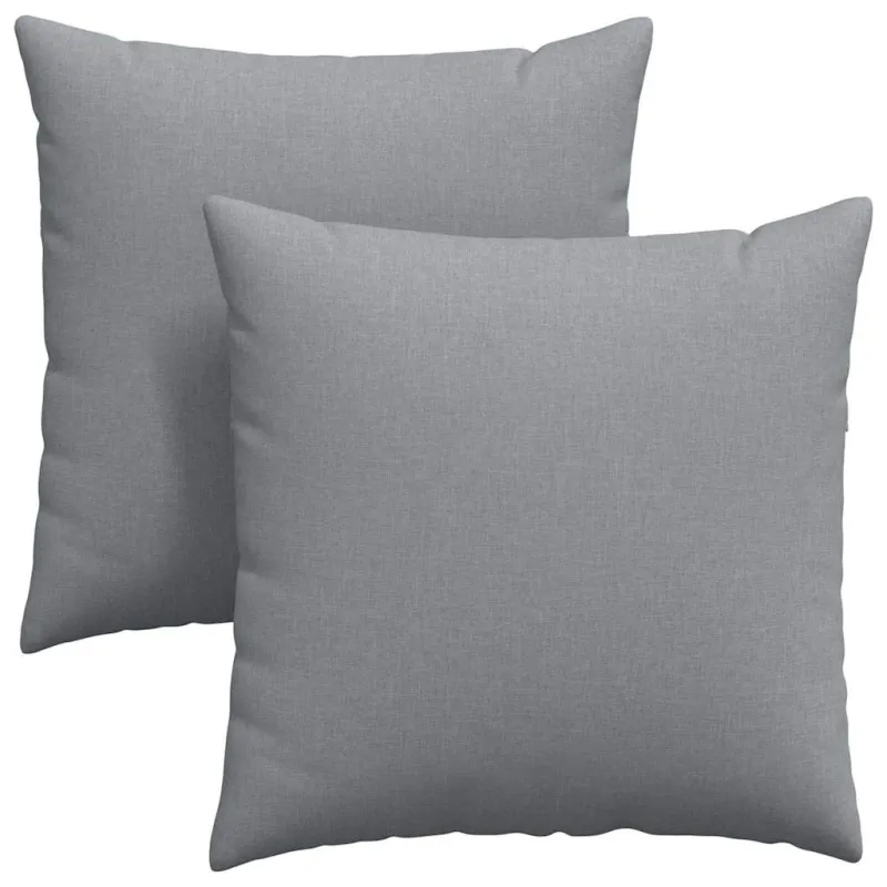Sofa Pagalvės 2 pcs Šviesiai pilka 60 x 60 cm audinys