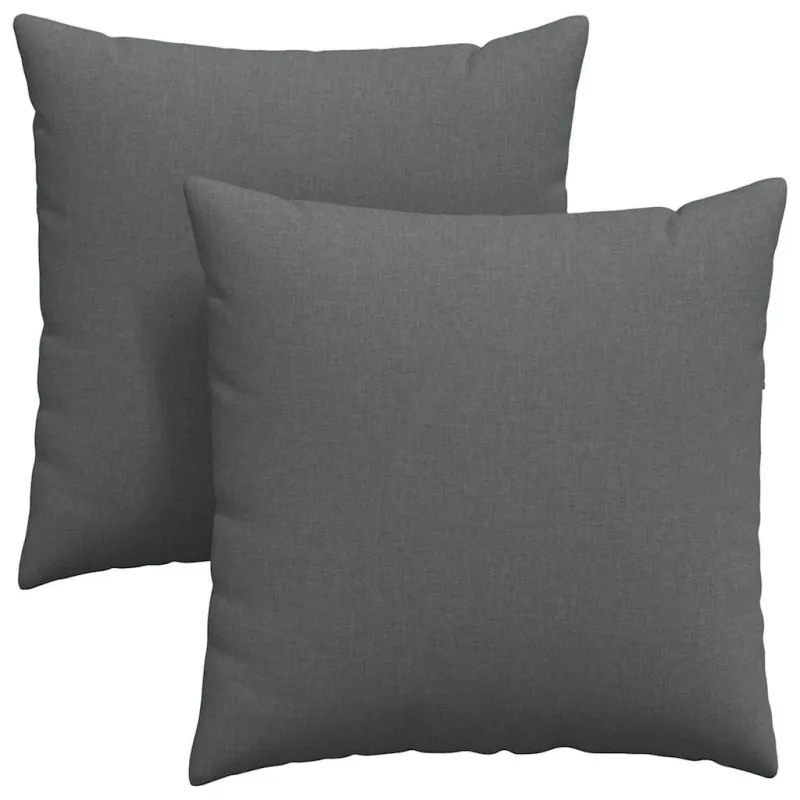 Sofa Pagalvės 2 pcs Tamsiai pilka 60 x 60 cm audinys