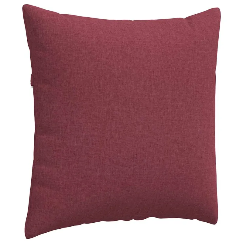 Sofa Pagalvės 2 pcs Vyno raudona 60 x 60 cm audinys