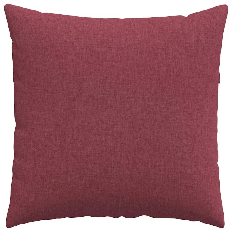 Sofa Pagalvės 2 pcs Vyno raudona 60 x 60 cm audinys
