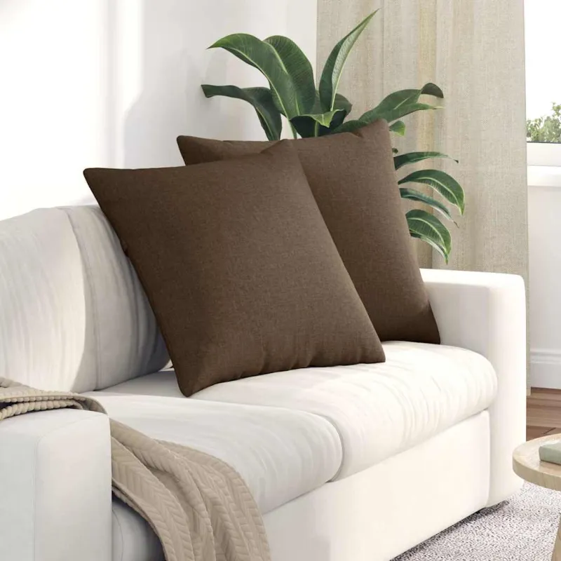 Sofa Pagalvės 2 pcs Ruda 60 x 60 cm audinys