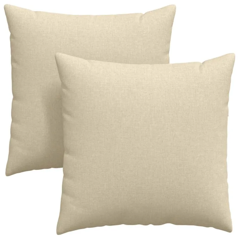Sofa Pagalvės 2 pcs Kreminė 60 x 60 cm audinys