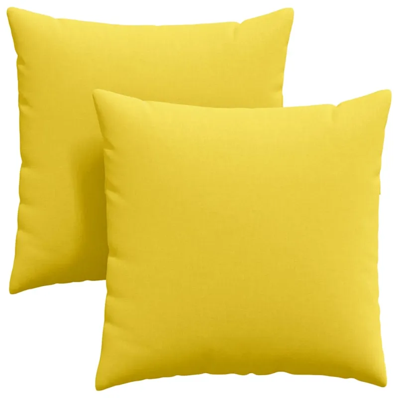 Sofa Pagalvės 2 pcs Šviesi geltona 60 x 60 cm audinys