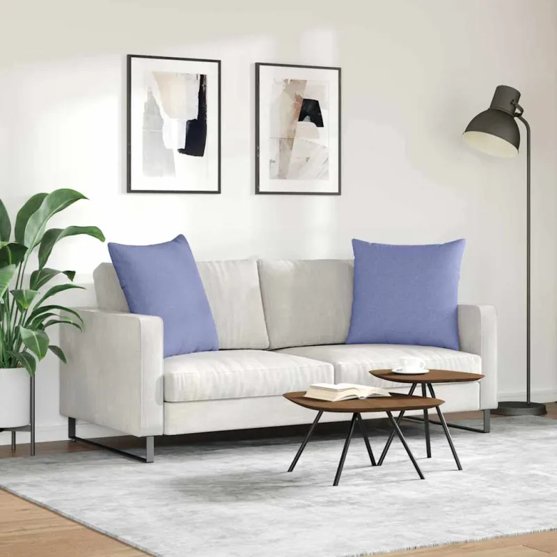 Sofa Pagalvės 2 pcs Džinsinės mėlynos 60 x 60 cm audinys