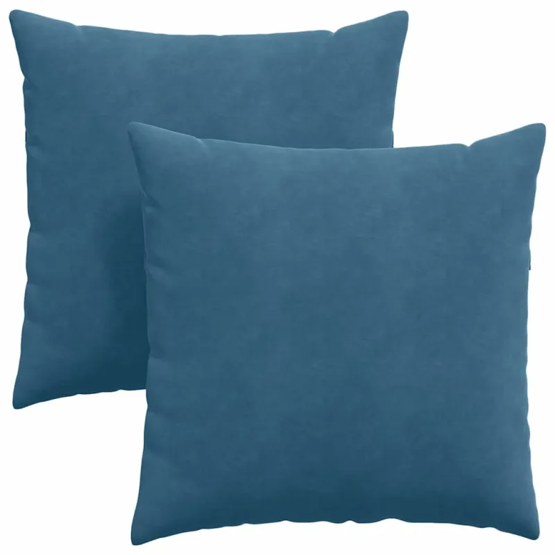 Sofa Pagalvės 2 pcs Mėlyna 60 x 60 cm Kordūrinis audinys