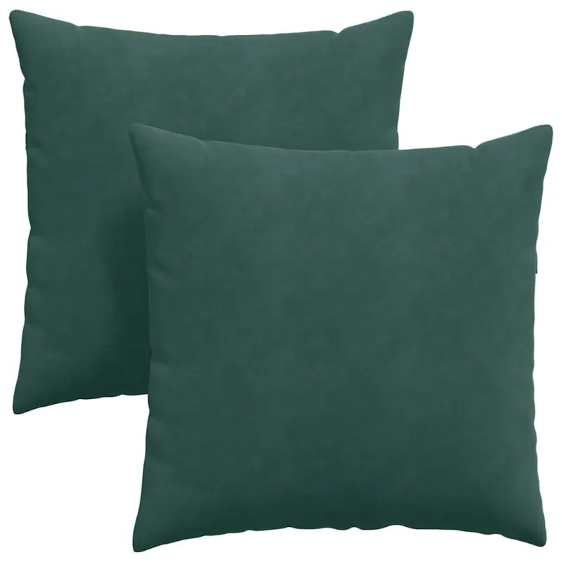 Sofa Pagalvės 2 pcs Tamsiai žalia 60 x 60 cm Kordūrinis audinys