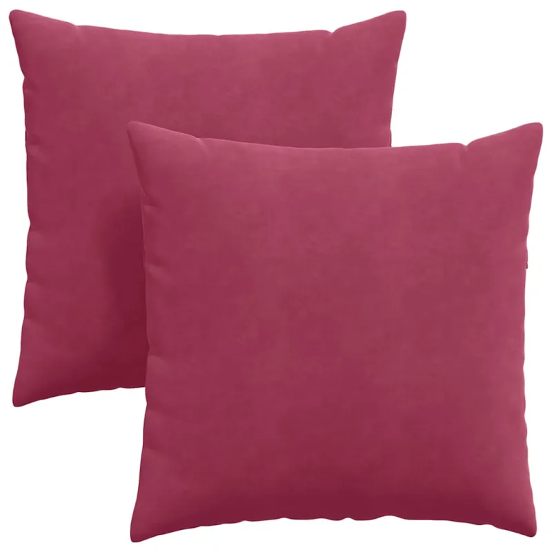 Sofa Pagalvės 2 pcs Vyno raudona 60 x 60 cm Kordūrinis audinys