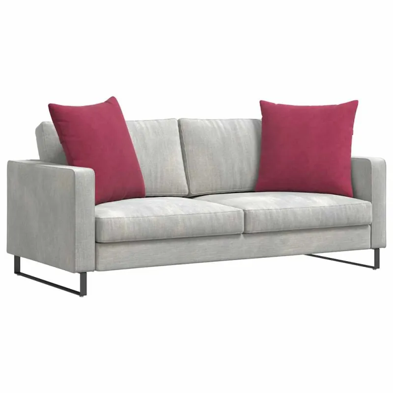 Sofa Pagalvės 2 pcs Vyno raudona 60 x 60 cm Kordūrinis audinys