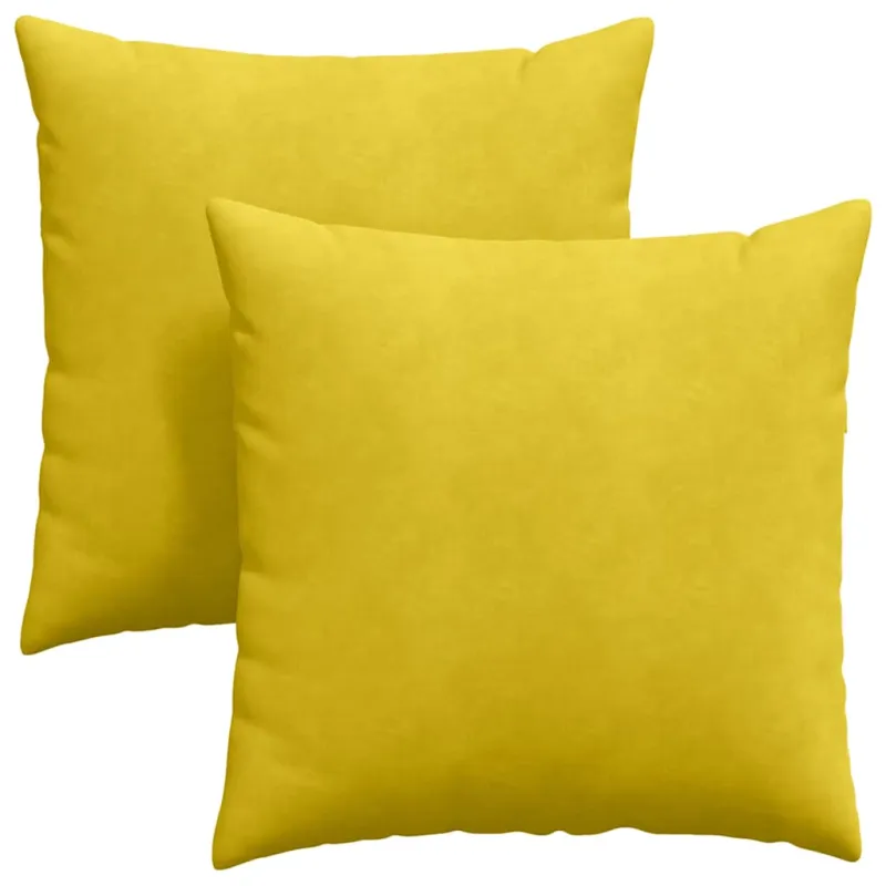 Sofa Pagalvės 2 pcs Geltona 60 x 60 cm Kordūrinis audinys