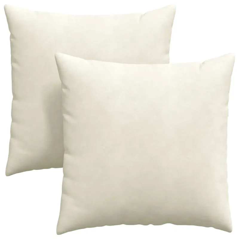 Sofa Pagalvės 2 pcs Kreminė 60 x 60 cm Kordūrinis audinys