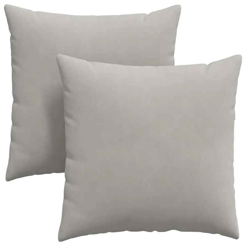 Sofa Pagalvės 2 pcs Šviesiai pilka 60 x 60 cm audinys