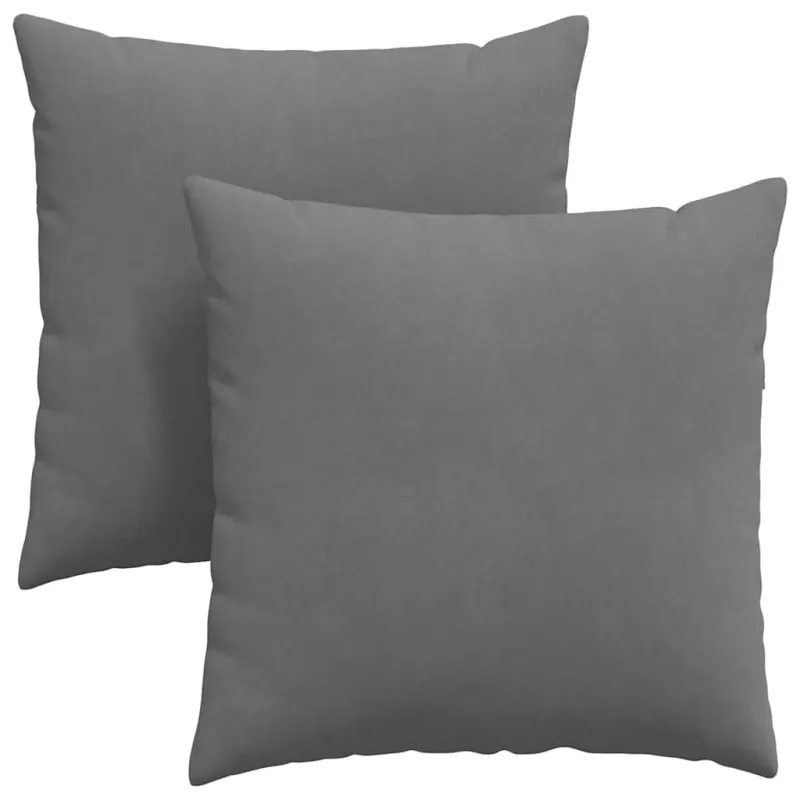Sofa Pagalvės 2 pcs Tamsiai pilka 60 x 60 cm audinys