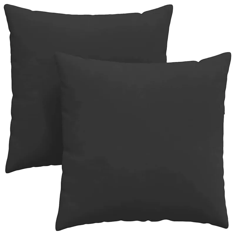 Sofa Pagalvės 2 pcs Juoda 60 x 60 cm audinys