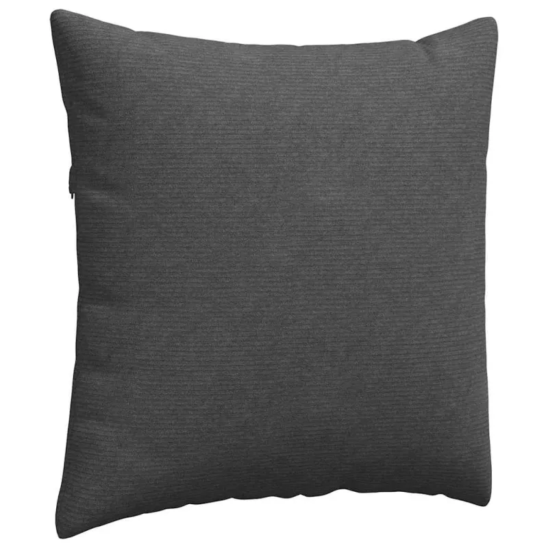Sofa Pagalvės 2 pcs Tamsiai pilka 60 x 60 cm Kordūrinis audinys