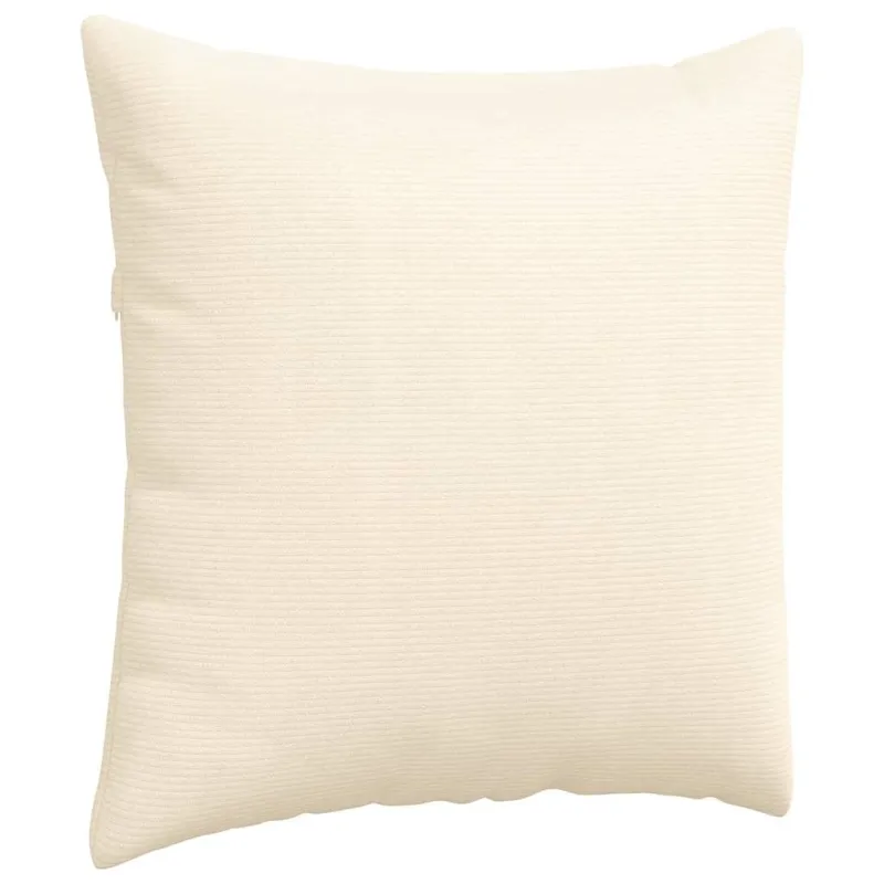 Sofa Pagalvės 2 pcs Kreminė 60 x 60 cm Kordūrinis audinys