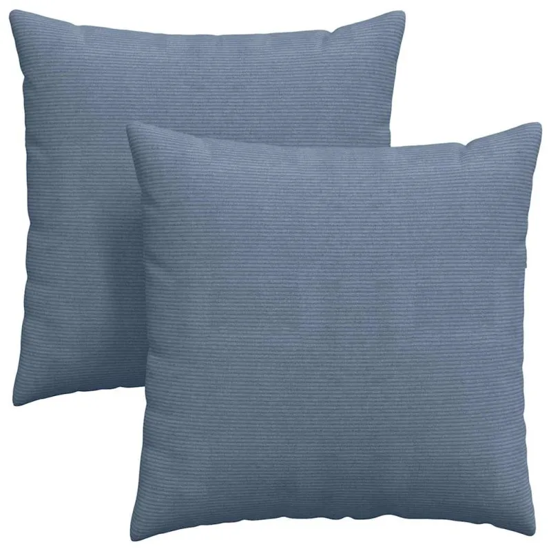 Sofa Pagalvės 2 pcs Mėlyna 60 x 60 cm Kordūrinis audinys