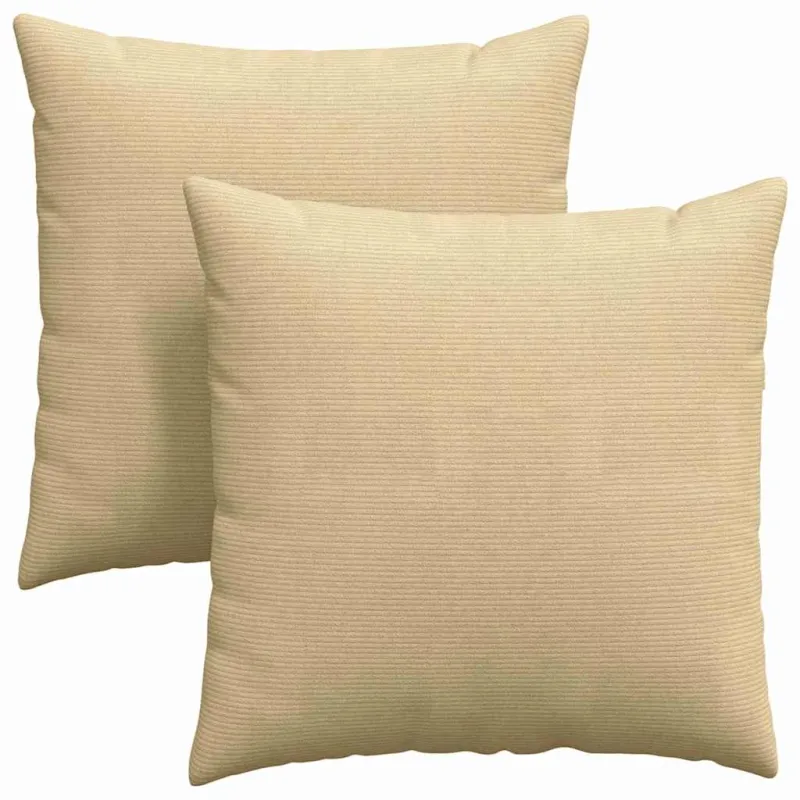 Sofa Pagalvės 2 pcs Pilkai žalia 60 x 60 cm Kordūrinis audinys