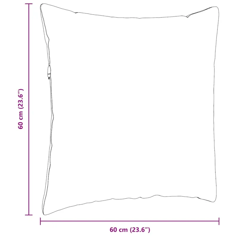 Sofa Pagalvės 2 pcs Pilkai žalia 60 x 60 cm Kordūrinis audinys