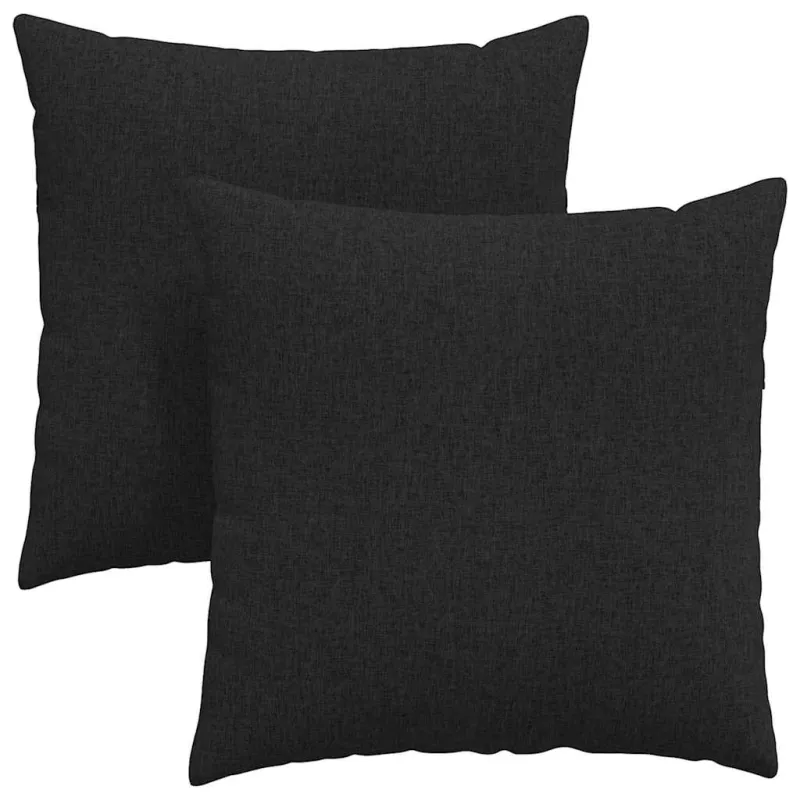 Sofa Pagalvės 2 pcs Juoda 80 x 80 cm audinys