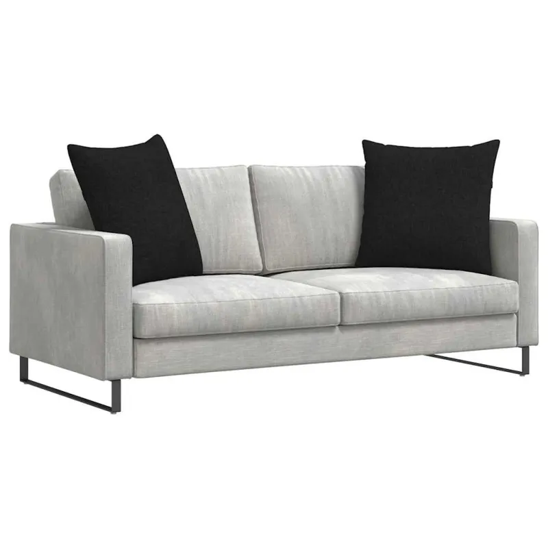 Sofa Pagalvės 2 pcs Juoda 80 x 80 cm audinys