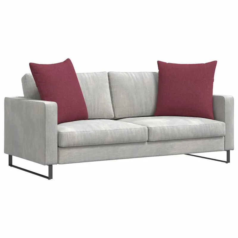 Sofa Pagalvės 2 pcs Vyno raudona 80 x 80 cm audinys